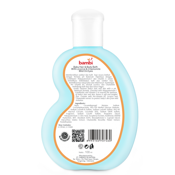 Bambi Baby Hair & Body Bath (100ml)